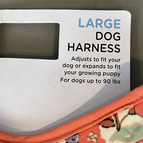 Boots & Barkley Peach Floral Dog Harness Size Large Up to 90 lbs New - Picture 2 of 11